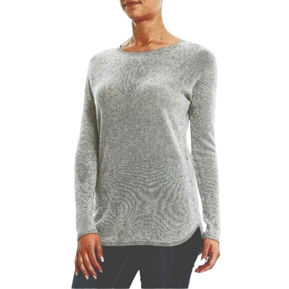 Max Studio 100% 2ply cashmere crew neck sweater gray color size Medium - Picture 1 of 9